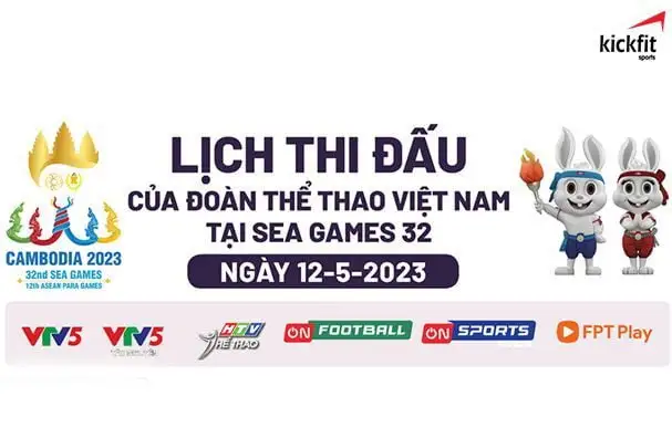 Lịch thi đấu SEA Games 32 của đoàn thể thao Việt Nam ngày 12/5