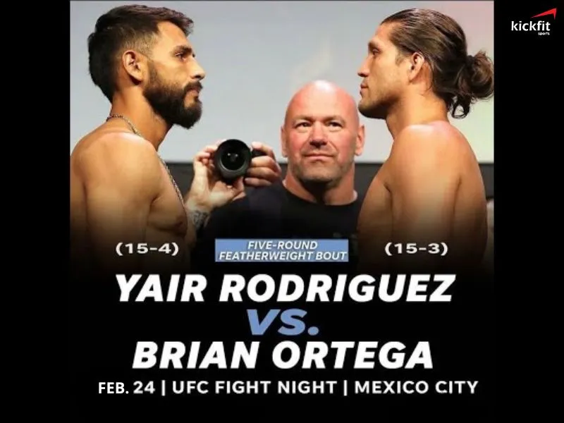 #3. Yair Rodriguez vs Brian Ortega – UFC Fight Night 237
