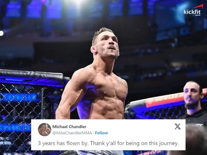 Michael Chandler cảm ơn fan nhận dịp kỷ niệm ba năm tham gia UFC