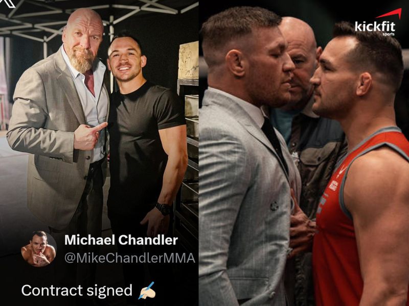 Michael Chandler đăng bức ảnh khiến nhiều người nghĩ anh và McGregor sẽ đấu tại WWE