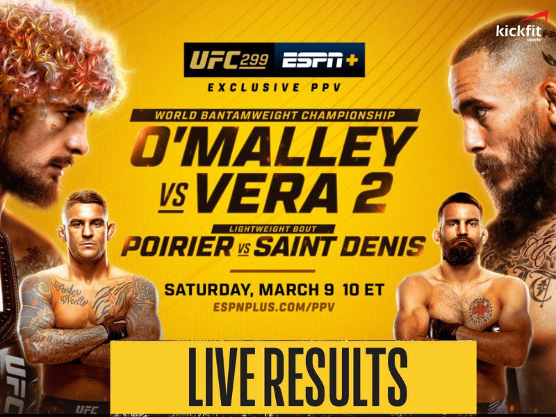 Cập nhật kết quả UFC 299: Sean O'Malley vs Marlon Vera