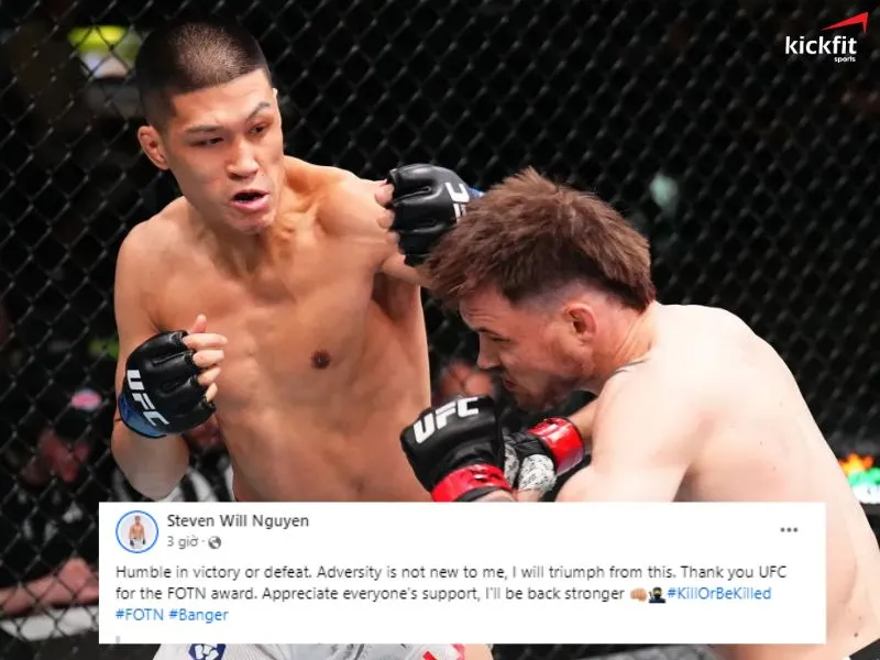 Tân binh gốc Việt mới của UFC chia sẻ về những cảm xúc hậu trận ra mắt 