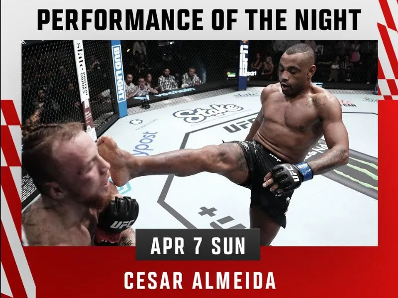 Võ sĩ quyền anh người Brazil Cesar Almeida đã có trận ra mắt UFC thật thành công