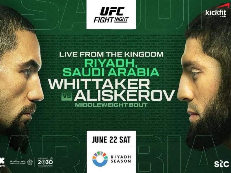 Lịch đấu UFC Saudi Arabia: Robert Whittaker vs Khamzat Chimaev