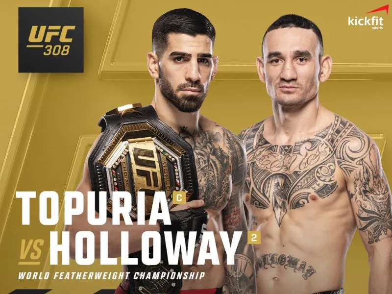 Ilia Topuria vs Max Holloway dẫn đầu đội hình UFC 308