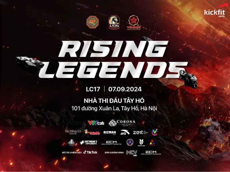 Lịch đấu LION Championship 17, sự kiện thi đấu MMA lớn nhất Việt Nam trong tháng 9