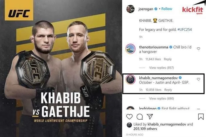 Trận Khabib đấu với Georges St-Pierre đánh dấu sự trở lại của “đại bàng Nga” tại UFC
