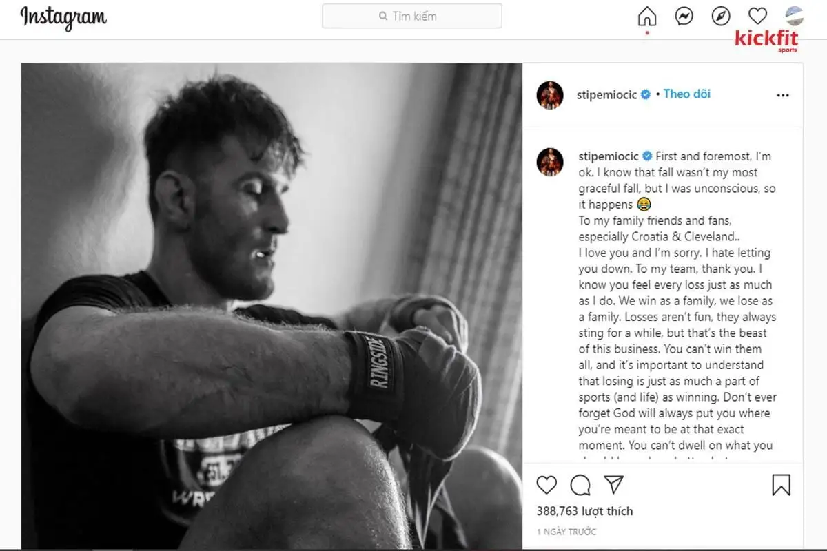 Cựu vô địch UFC Stipe Miocic gửi lời xin lỗi tới người hâm mộ sau khi để mất đai trước Francis Ngannou