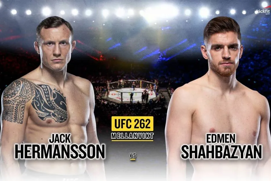 Jack Hermansson vs Edmen Shahbazyan được thêm vào đội hình UFC 262