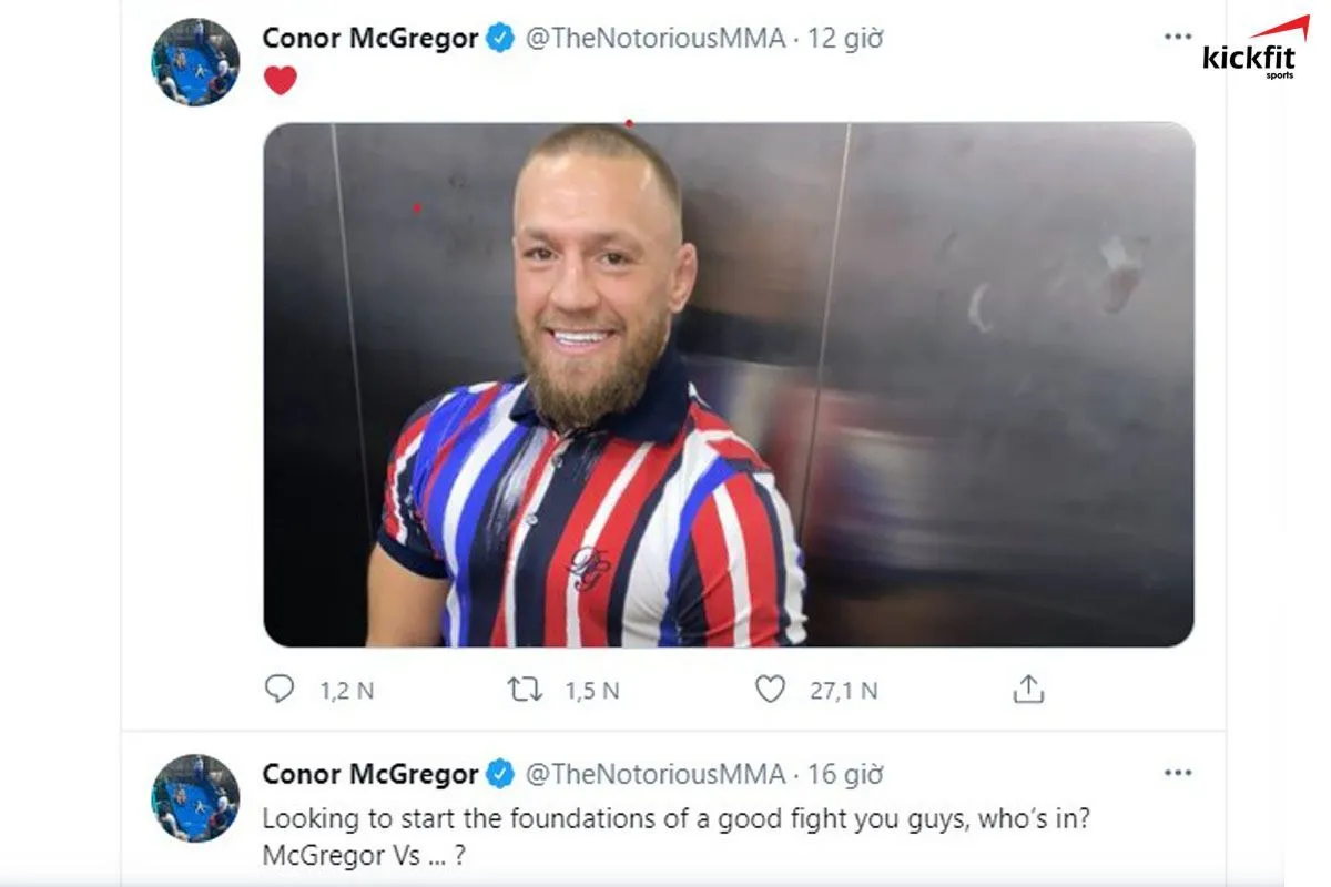 “Gã điên” Conor McGregor hỏi người hâm mộ xem anh ta nên đấu với ai thay vì Dustin Poirier