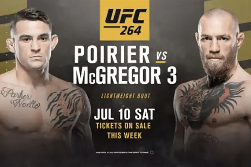 Vé xem UFC 264: Dustin Poirier vs Conor McGregor giá bao nhiêu?