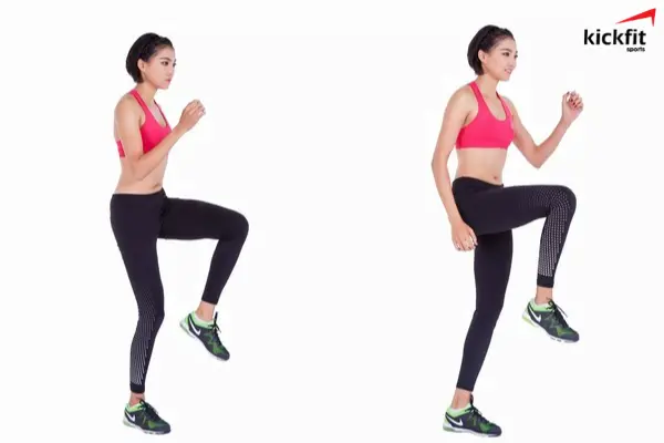 Bài tập aerobic dậm chân tại chỗ giúp tăng cân hiệu quả