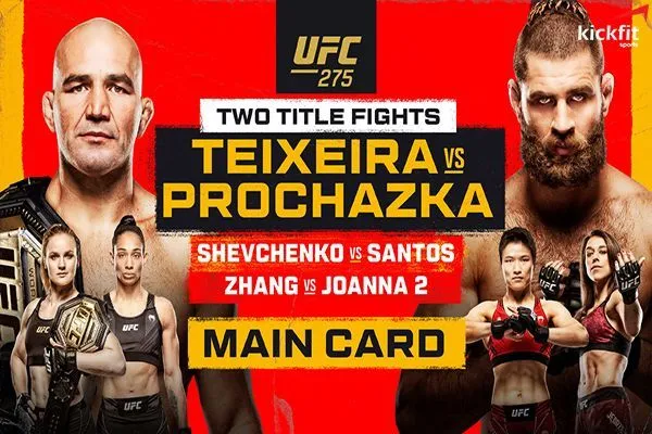 Tỷ lệ cược UFC 275 – Glover Teixeira vs. Jiri Prochazka chính xác nhất