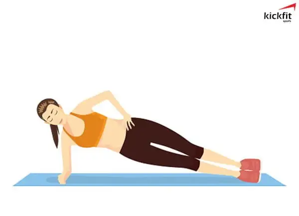 Bài tập Side Plank sẽ giúp chị em nhanh chóng sở hữu được cơ bụng số 11.