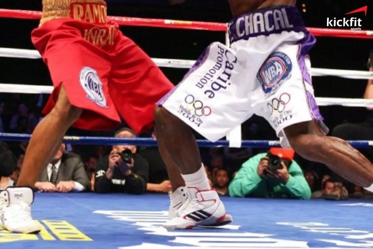 Trong boxing, boxer không được sử dụng chân để tấn công mà chỉ để tạo lực trụ cho cú đấm