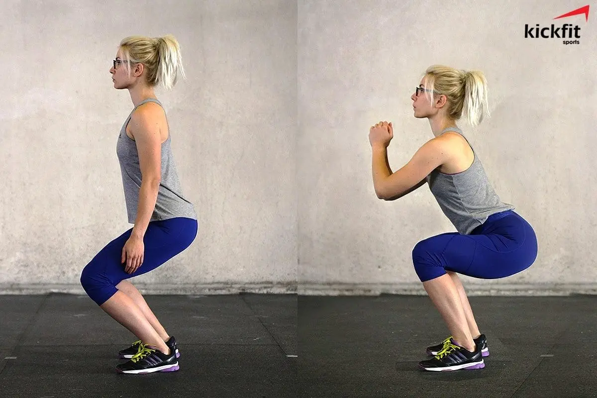 Squat cũng là bài tập giúp cơ chân cải thiện sức mạnh