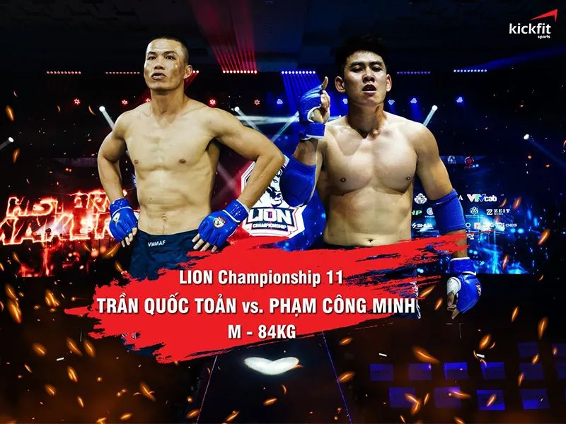 Phạm Công Minh chạm trán Trần Quốc Toản tranh đai hạng 84 kg LION Championship 2023
