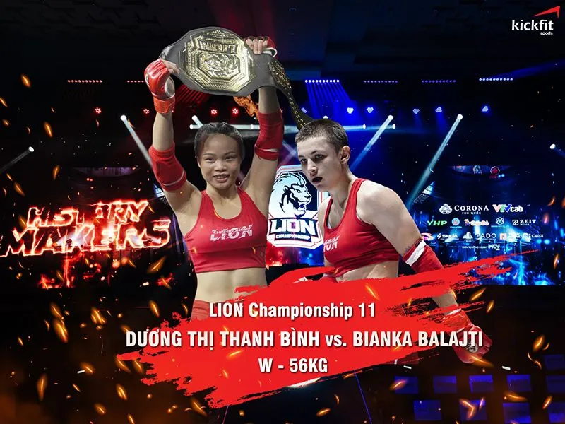 Trận tranh đai 56kg nữ LION Championship 2023: Dương Thị Thanh Bình vs Bianka Balajti