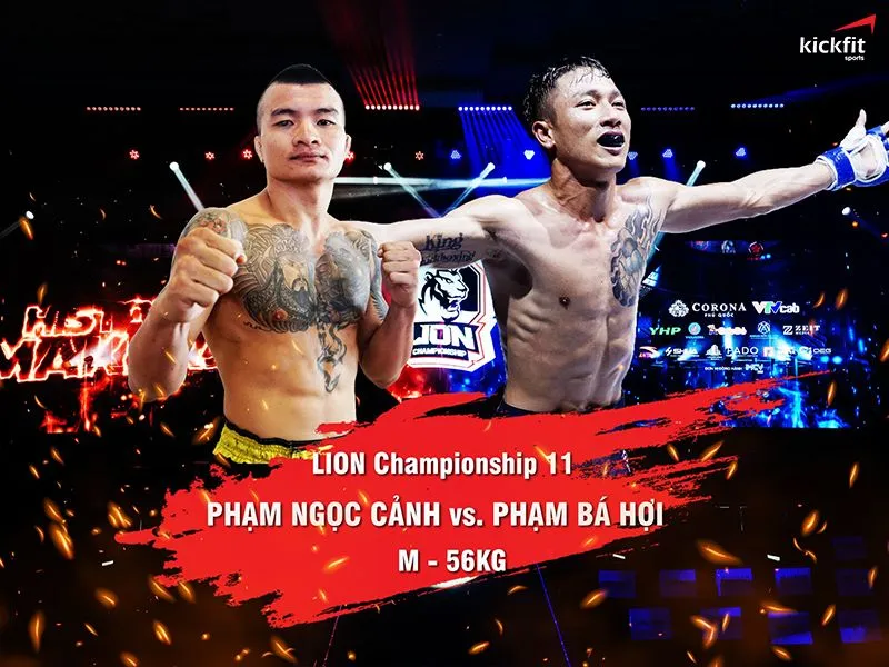 Hạng 56kg LION Championship 11: Phạm Bá Hợi tái đấu Phạm Ngọc Cảnh