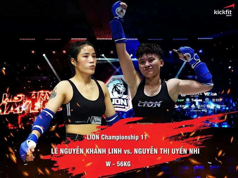 Đại chiến giành vị trí top 1 hạng 56kg nữ LION Championship 2023