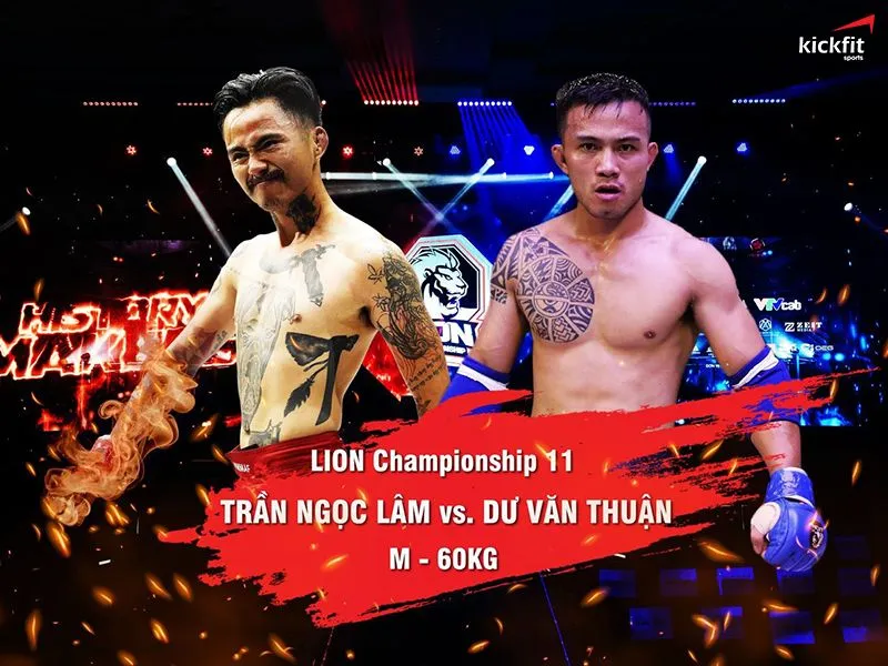 Dư Văn Thuận và Trần Ngọc Lâm đối đầu ở hạng cân 60kg LION Championship 11