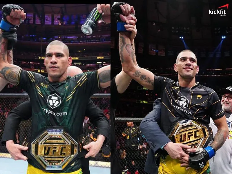 Thi đấu tại UFC 2 năm, nhưng Alex Pereira đã 2 lần đeo đai vô địch ở 2 hạng cân khác nhau