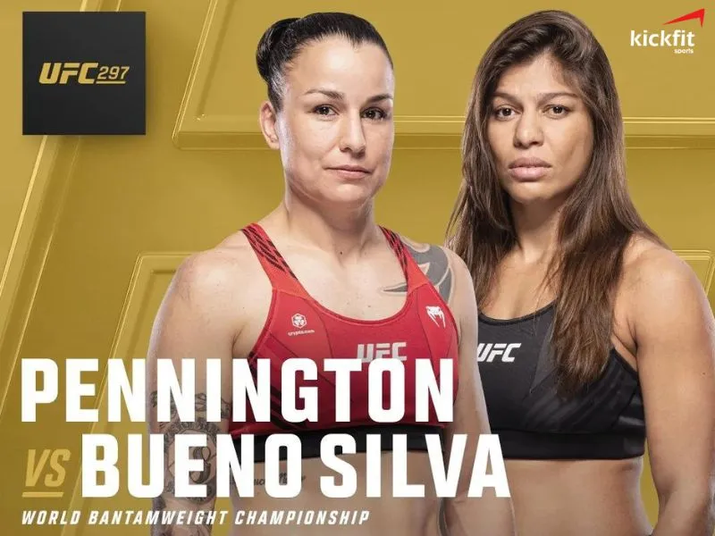 aquel Pennington và Mayra Bueno Silva cũng sẽ tranh đai hạng lông của nữ tại UFC 297