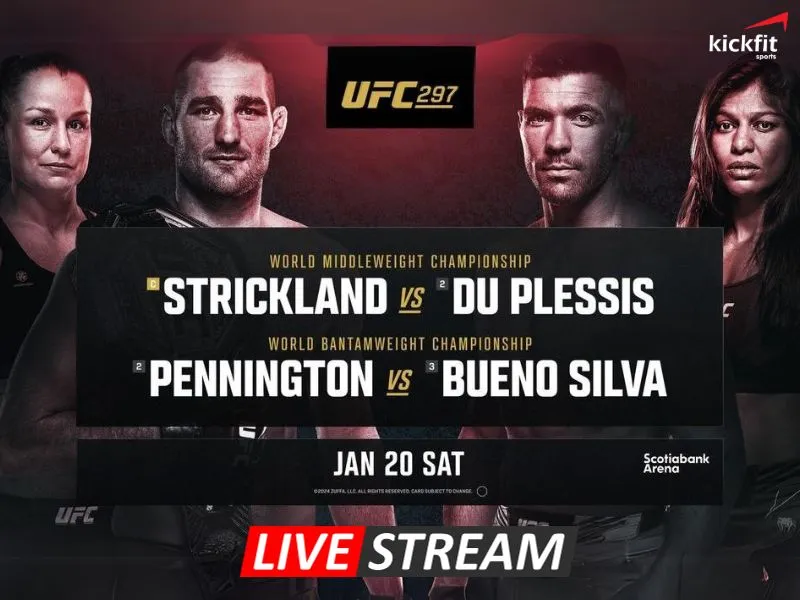 Trực tiếp UFC 297: Sean Strickland vs Dricus du Plessis