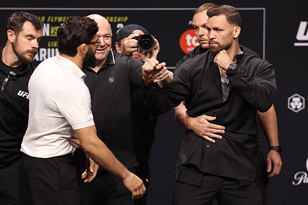 Dana White, Arman Tsarukyan, Mauricio Ruffy